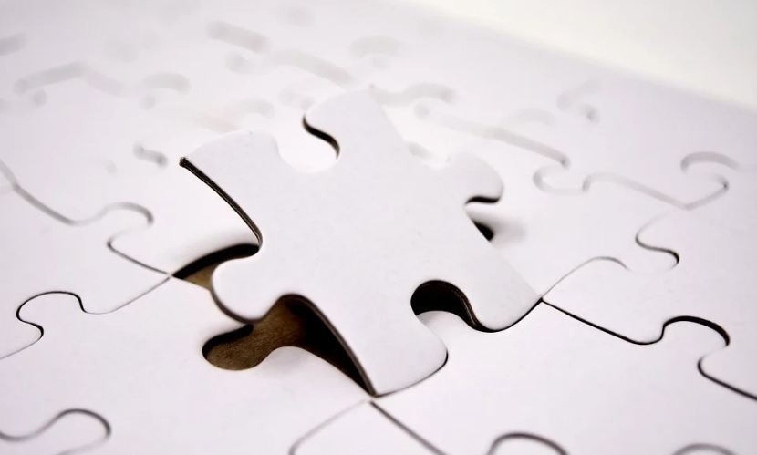 white puzzle, puzzle pieces