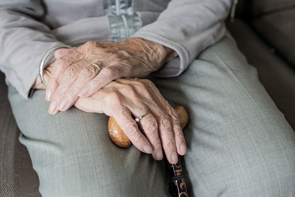 hands of an elderly person