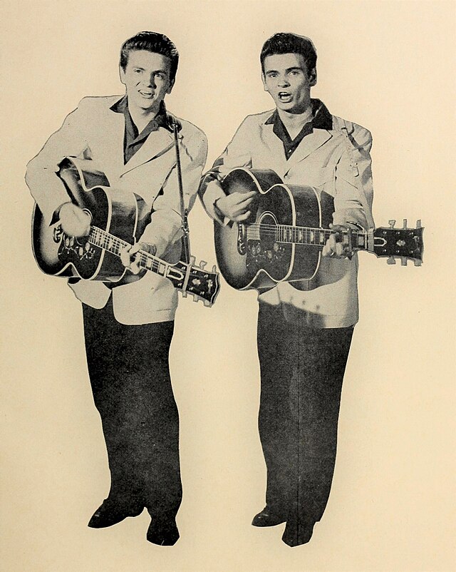 the everly brothers featured on the cover of cash box magazine, 13 July 1957